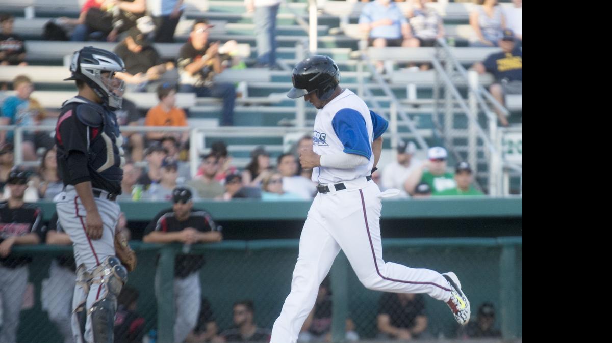 
Nuts outfielder Dillon Thomas was 3 for 4 with a home run in Modesto’s 5-3 win on Saturday night.



