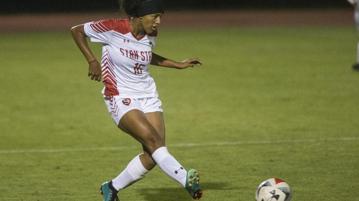 Enochs High graduate Mayah Chambers has two goals for Stanislaus State early in the 2018 season.