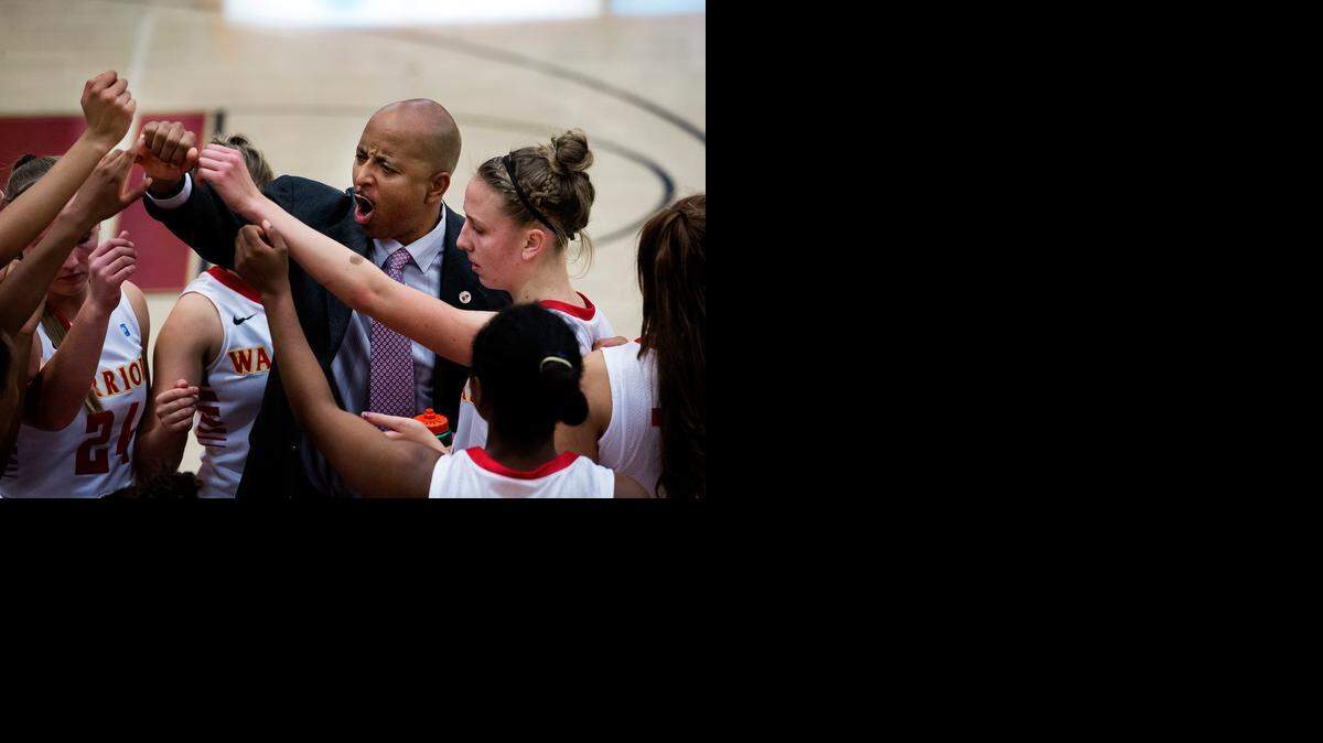 
Cal Stea Stanislaus women’s coach Wayman Strickland, huddling with his team in 2013, guided the Warriors to a 13-13 record last season. “We can score the ball, but it comes down to defending and rebounding, if you want to make the next leap to being a good team,” he said.


