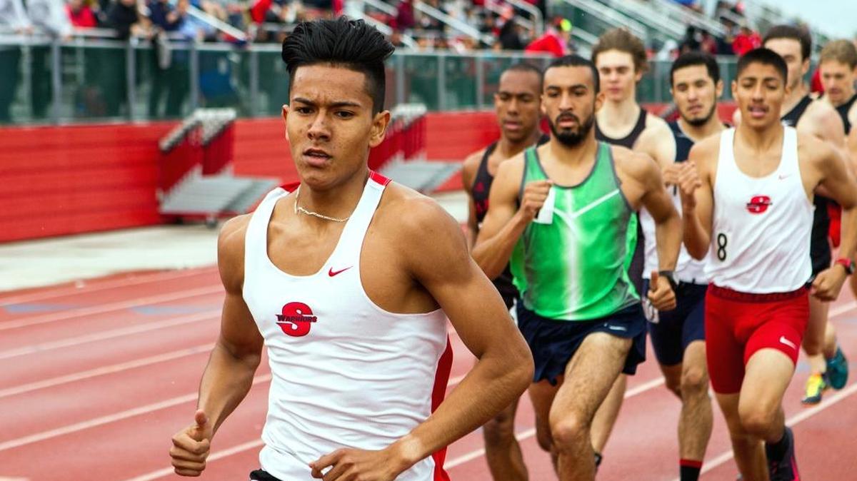 Abraham Alvarado, a Cal State Stanislaus track star is the top-ranked 800-meter runner in NCAA Division II (he placed second at nationals last year), won three California Collegiate Athletic Association titles in the 800, 1500 and the 4x400 relay.