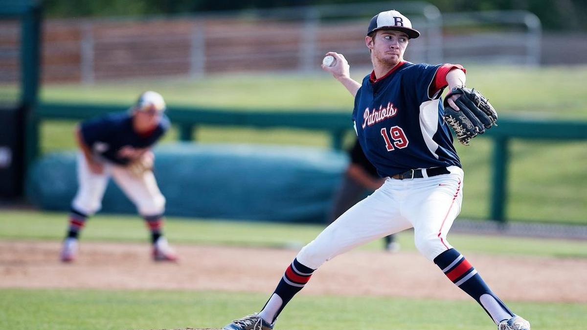 
Beyer pitcher Micah Hall delivers a pitch during the San Joaquin Section playoff game with Lincoln at the University of the Pacific in May. Beyer won the game 7-1. 
