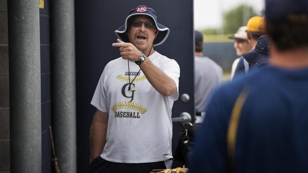Gregori coach Jim Davis talks with players during practice at Gregori High School in Salida, Calif., on Wednesday, June 8, 2017, in preparation for the 28th annual Modesto Sunrise Rotary High School All-Star Baseball Classic on Saturday at Cal State Stanislaus in Turlock.