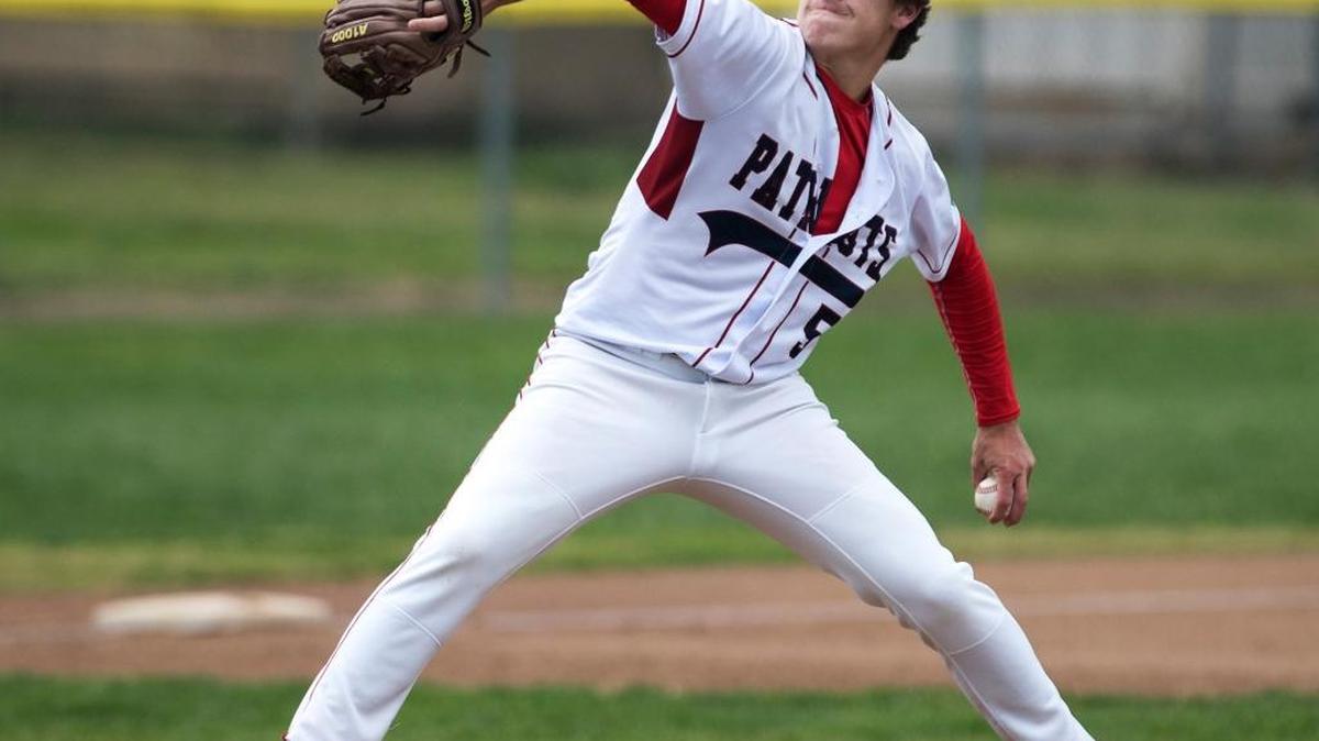 Beyer pitcher Kevin Duffy, shown here delivering a pitch during a game with Gregori on Monday, March 21, 2016, tossed a two-hit shutout against Modesto.
