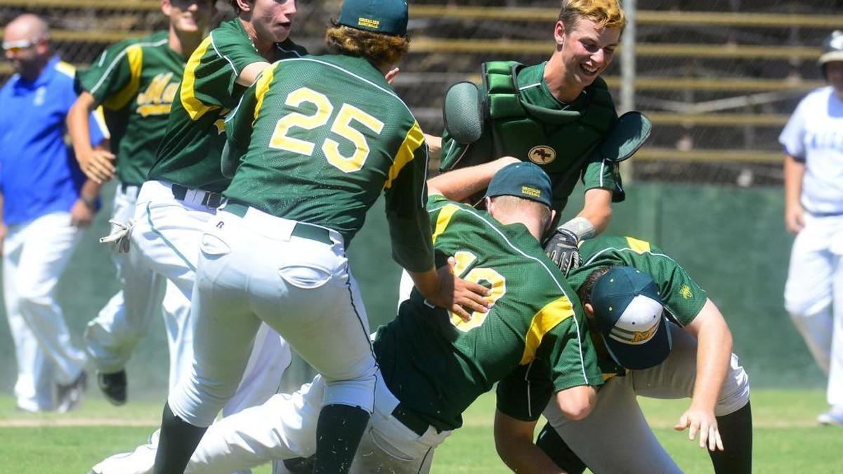Mariposa celebrates after wining the CIF Sac-Joaquin Section Division VI Championship over Ripon Christian at Tony Zupo Field in Lodi California on May 30, 2016.