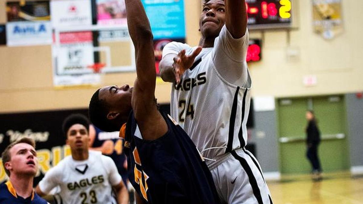 Enochs' Wesley Williams Burse scores during the Modesto Metro Conference game with Gregori at Enochs High School in Modesto, Calif., Wednesday, Jan. 4, 2016.