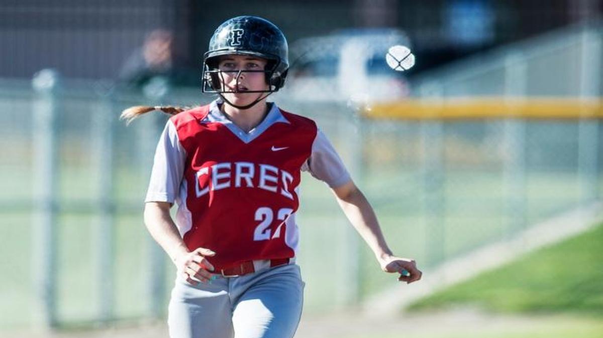 Ceres’ Nicole Bates (22) takes a lead off of third base during the inaugural Paul Leonardo WAC vs CCC All-Star Game at Livingston High School in Livingston, Calif., Wednesday, June 10, 2015. With Bates leading the way, the Bulldogs are ranked No. 3 in The Bee’s large-school poll.