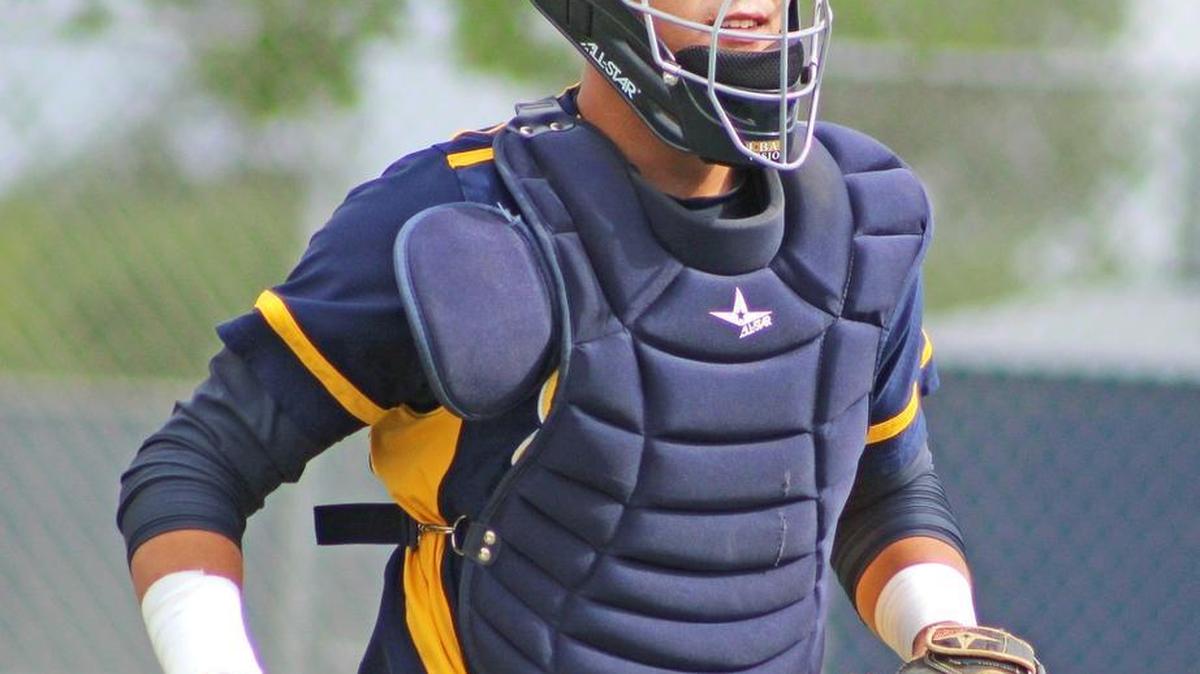 Gregori senior catcher Andrew Urrutia is part of a dying breed, says coach Jim Davis. Urrutia, shown here playing against Johansen on Friday, April 22, 2016, has been trusted by Davis to handle the Jaguars’ young pitching staff and call his own game.