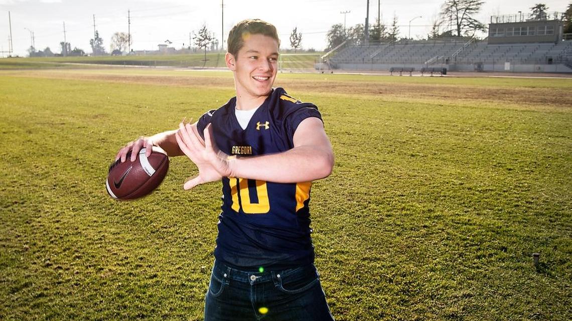 Gregori quarterback Bobby Avina is the Bee's football player of of the year. Photographed at Gregory High School in Salida, Calif., on Tuesday, Dec. 19, 2017.