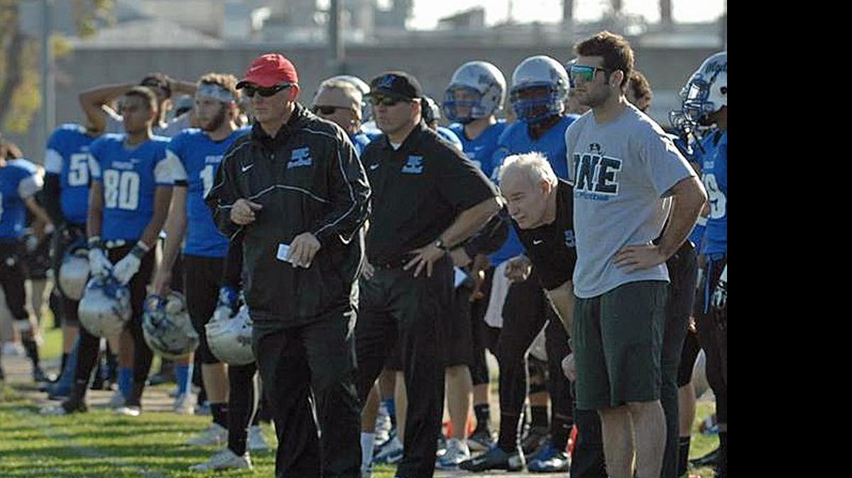 
Modesto Junior College coach Rusty Stivers, in red hat, and the Pirates will run the ninth annual MJC Passing Tournament on Saturday, July 11, 2015, at the college’s stadium and practice facility.
