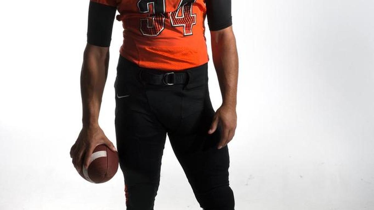 
Merced High School running back Ulonzo Gilliam Jr. in Modesto, Calif., on Wednesday, July, 29, 2015. 
