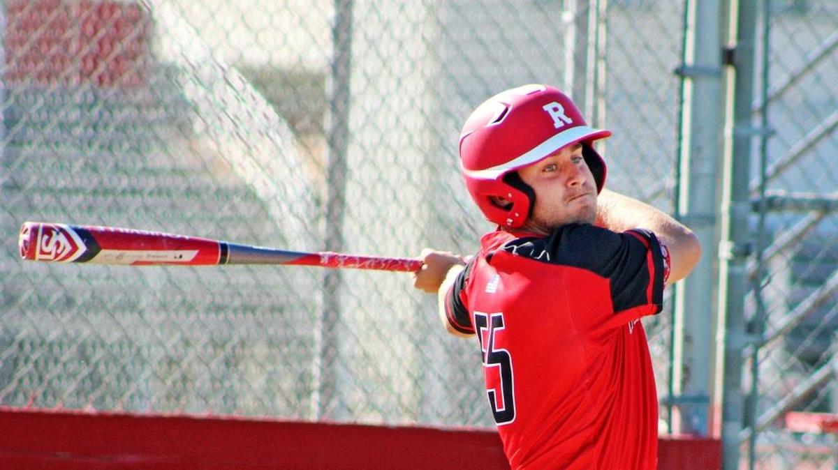 Ripon High senior third baseman Nick Price lines out to first base during the championship game of the Almond Blossom Invitational against Ripon Christian High on Friday, April 1, 2016.