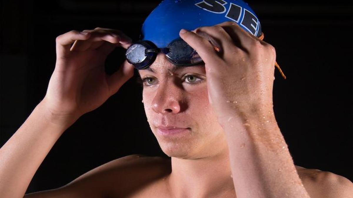 Scott Tolman, above, fell in love with swimming while watching Michael Phelps win eight gold medals at the Beijing Games.