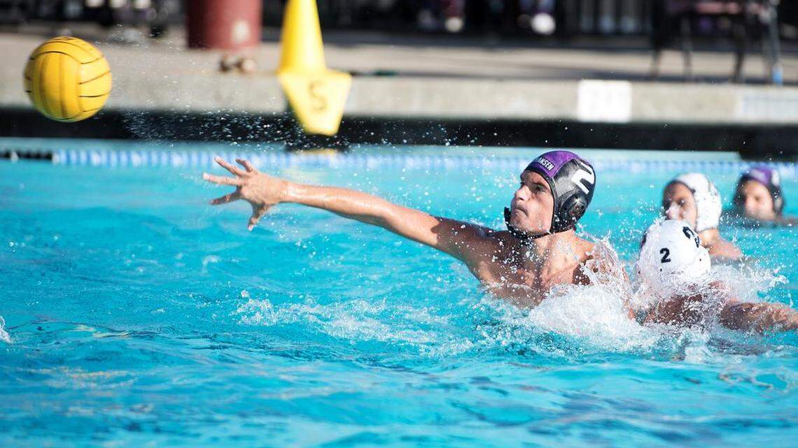 Johansen senior Shelby Johnson had 143 goals for the Vikings this year and is the Bee’s Boys Water Polo Player of the Year. Johnson is pictured here in a game against Laguna Creek on Oct. 30, 2018.
