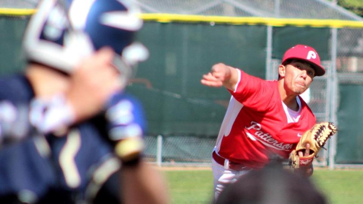 Patterson junior Santiago Cantu went the distance in a walk-off 3-2 victory over Central Catholic in their opener at the 47th annual Dick Windemuth Easter Tournament on Tuesday, March 29, 2016.