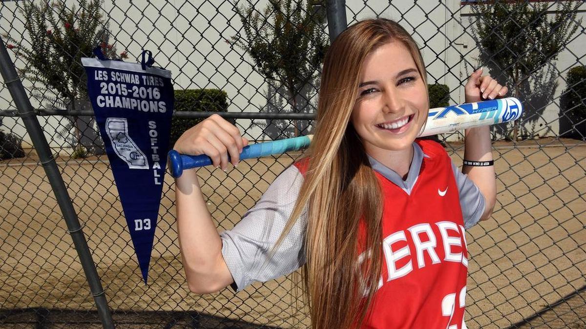 All-District Player of the Year Softball Nicole Bates of Ceres High School is pictured on campus on Monday (06-13-16). Bates, led Ceres High to the Sac-Joaquin Section Division III championship this year.