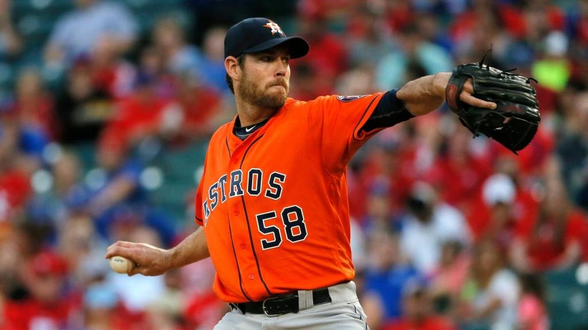 Merced native Doug Fister, shown pitching for the Houston Astros in 2016, will be part of the first class inducted into the Golden Valley High Hall of Fame. 