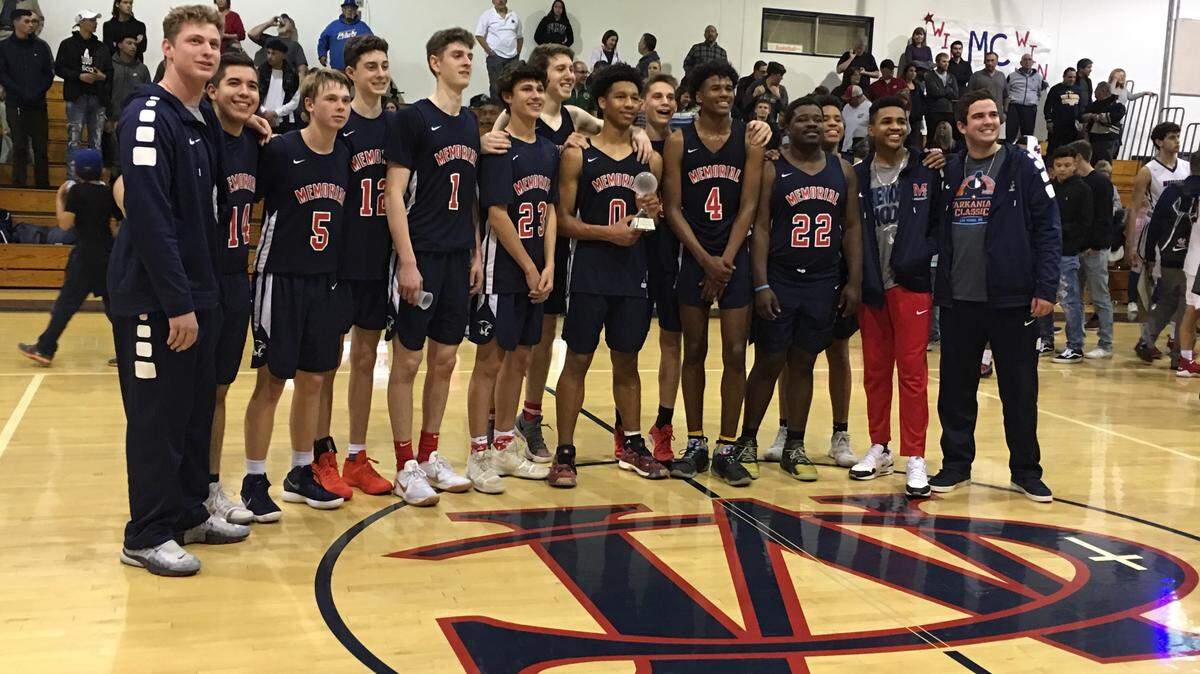 San Joaquin Memorial, champions of the 18th annual Holiday Hoop Classic. The Panthers beat host Modesto Christian, 73-64, on Saturday, Dec. 30, 2017.