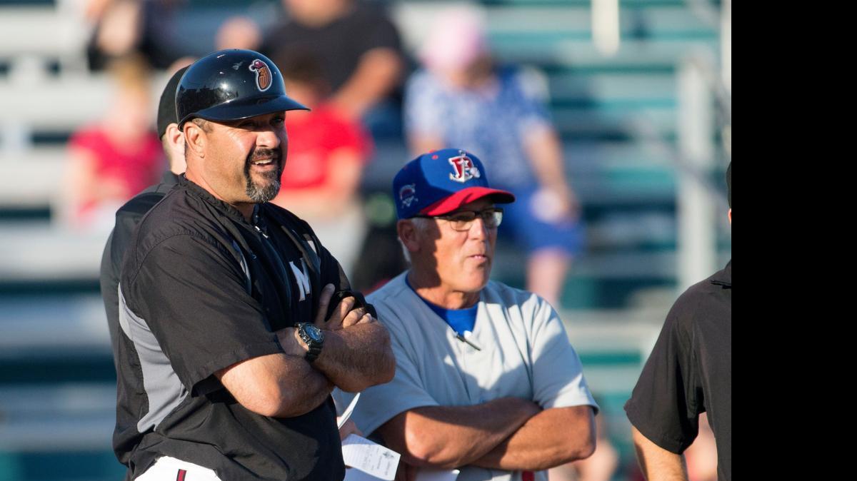
Nuts manager Fred Ocasio looks on before a game between the Modesto Nuts and the Stockton Ports at John Thurman field in Modesto on Thursday. 

